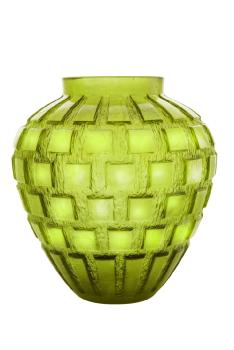 Green rhythms vase - Daum
